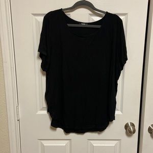 Black drapey tee